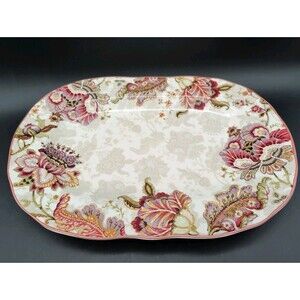 222 Fifth Gabrielle Cream Paisley Platter